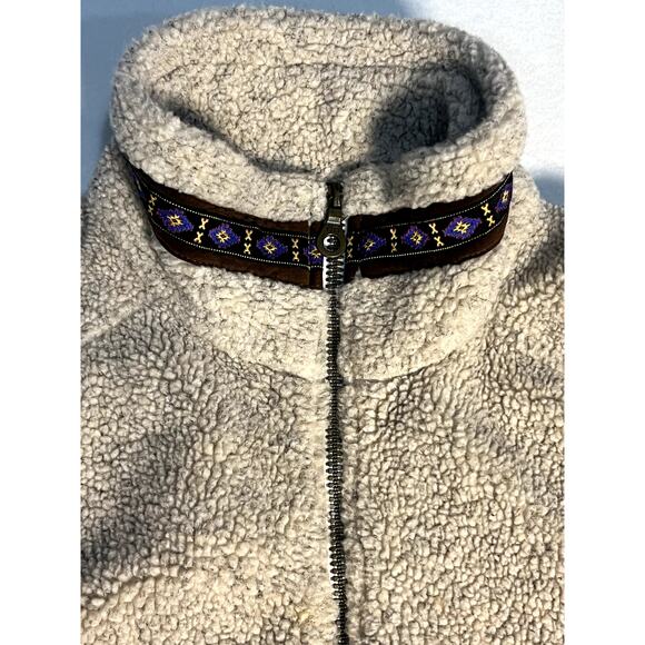 ALF by Kuhl Vintage Vest Womens Fleece Axtec Trim Full Zip Size Medium - Picture 10 of 10